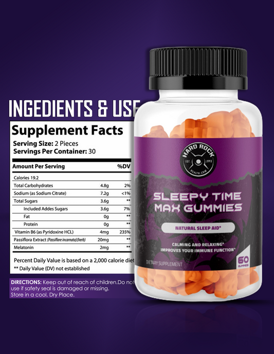 Natural Sleeping Aid- Sleepy Time Max Gummies (Melatonin, L-Theanine, Botanicals)