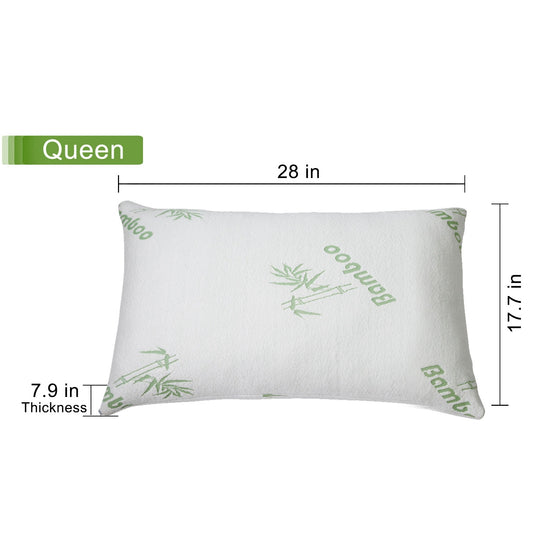 2Pcs Bamboo Memory Foam Pillow