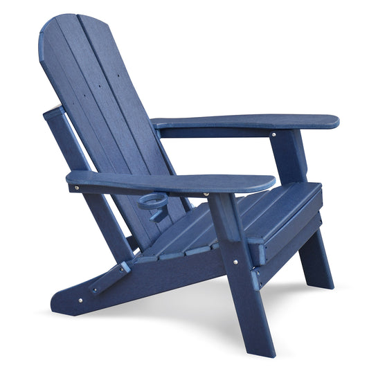 Folding Adirondack Chair Weather Resistant, Outdoor HDPE Lawn Chair