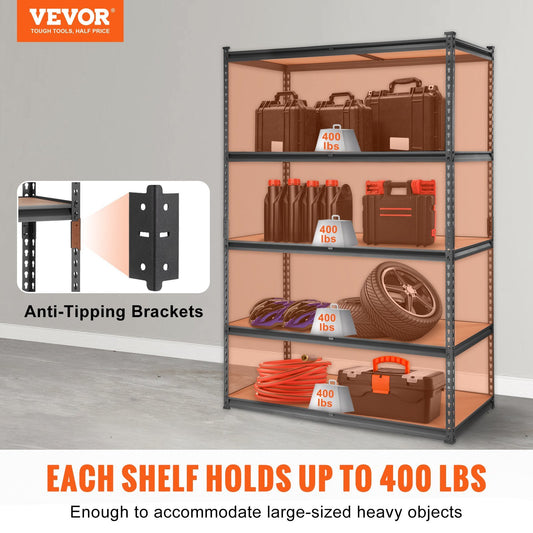 Storage Shelving Unit/ 5-Tier Adjustable/ 2000 lbs Capacity