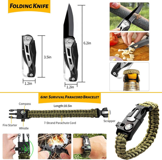 Emergency Survival Gear Kits 60 in 1