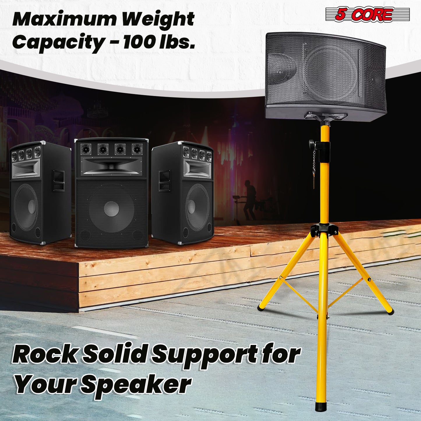 5 Core Speaker Stand Tripod Floor