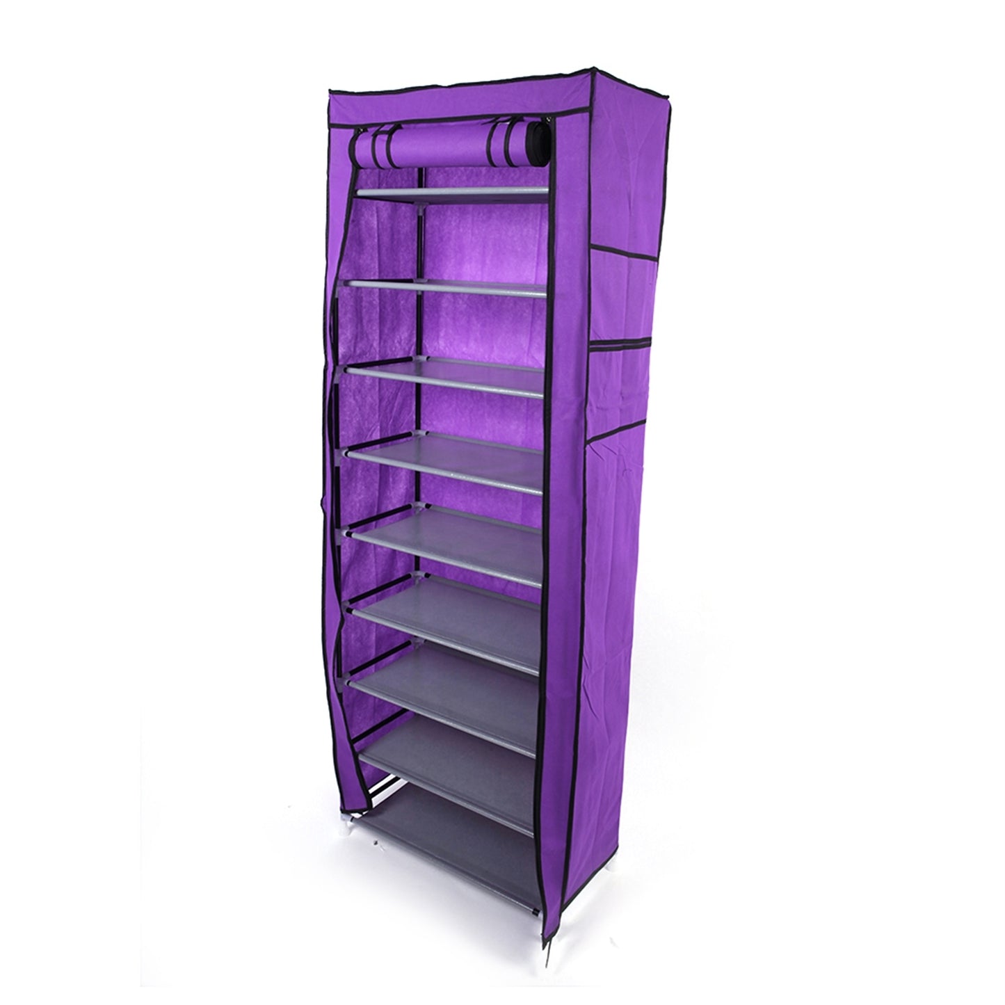 10 Layer 9 Grid Shoe Rack Shelf Storage Closet Organizer Cabinet Multiple Colors