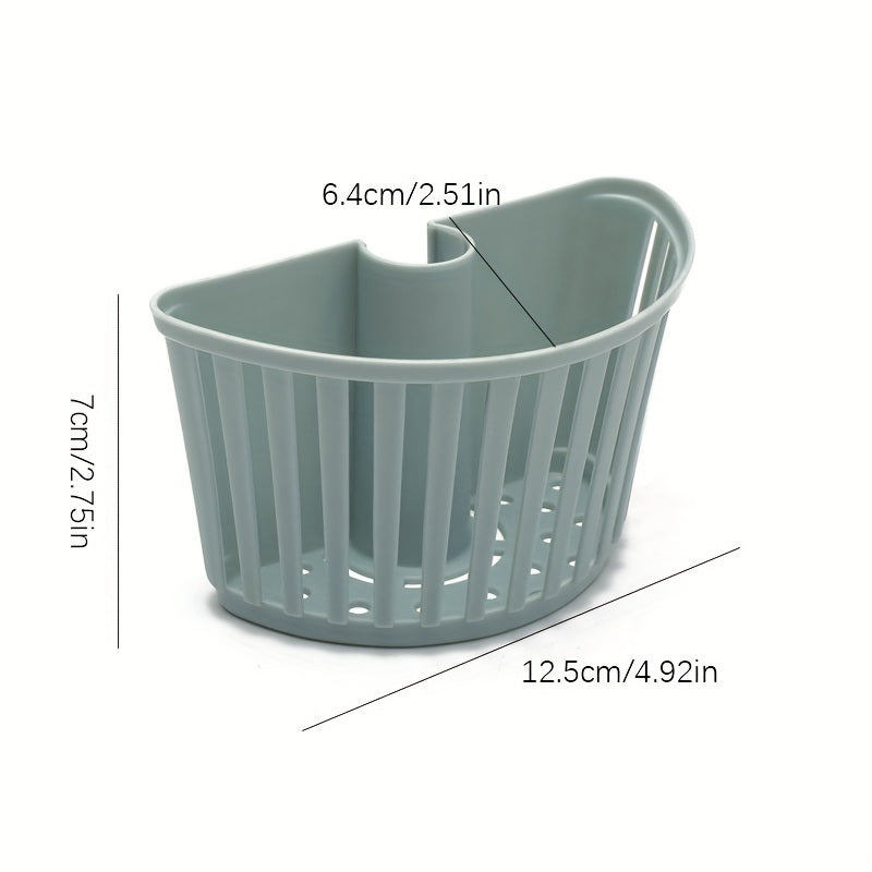 1PC Sink Plastic Hanging Basket; Faucet Rack Drainer Sponge Storage Rack Spout Holder Kitchen Bathroom Rack; 2.75*4.92in