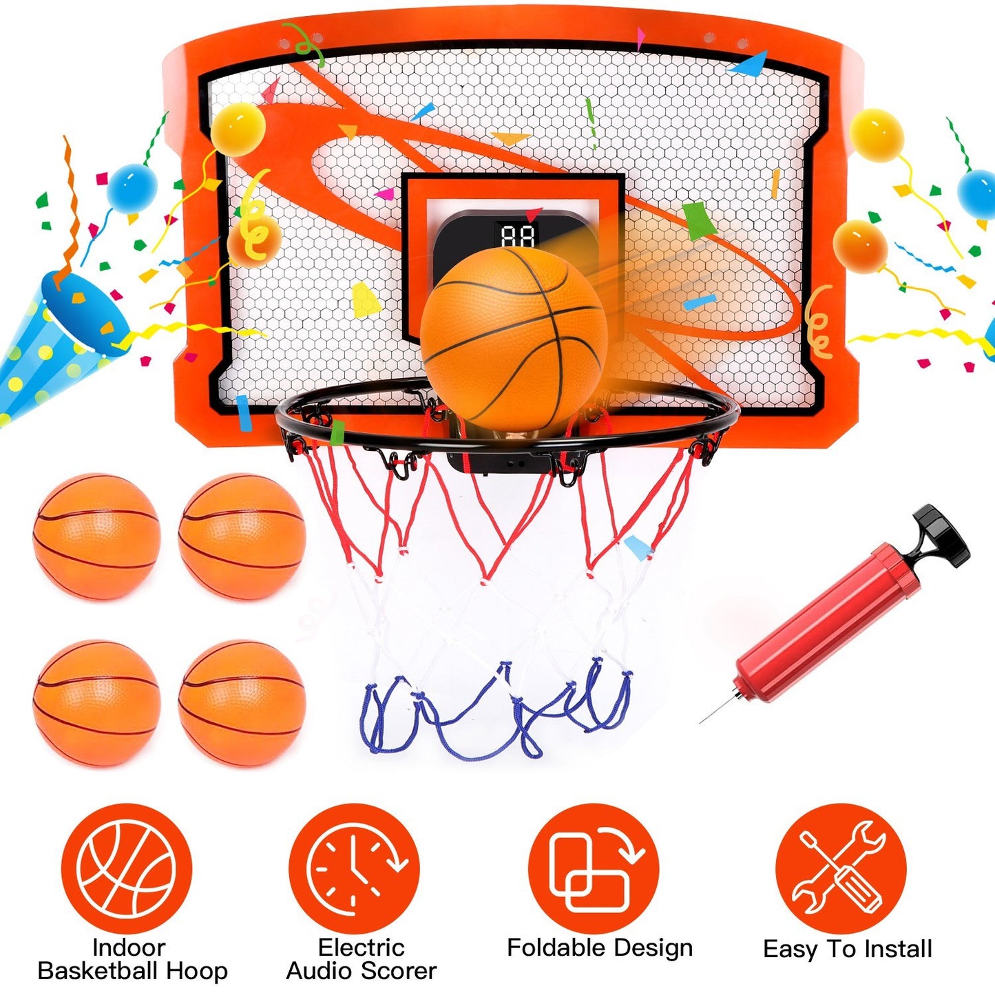 Indoor Mini Basketball Hoop Set