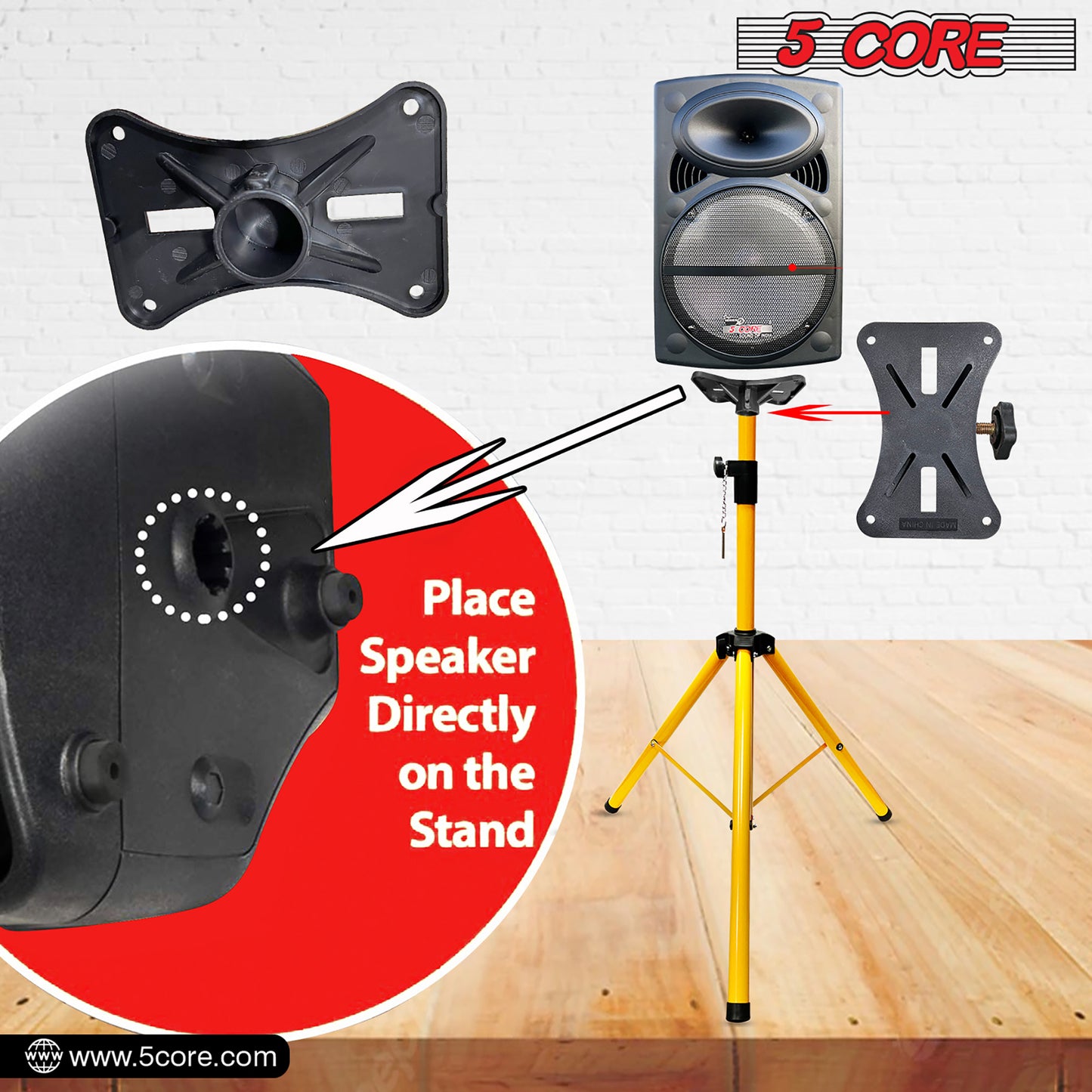 5 Core Speaker Stand Tripod Floor