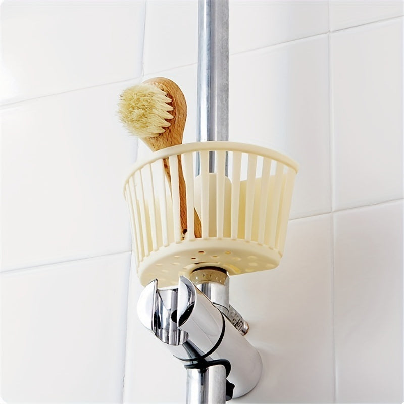 1PC Sink Plastic Hanging Basket; Faucet Rack Drainer Sponge Storage Rack Spout Holder Kitchen Bathroom Rack; 2.75*4.92in