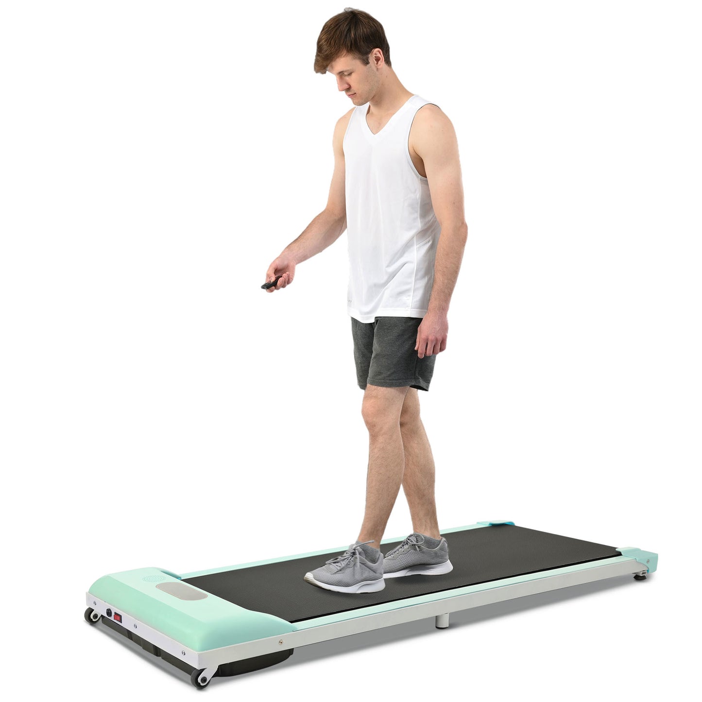 2 in 1 Under Desk Electric Treadmill 2.5HP, with Bluetooth APP and speaker, Remote Control, Display, Walking Jogging Running Machine Fitness Equipment for Home Gym Office