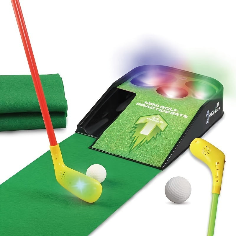 Children's Golf Course; Electric Indoor And Outdoor Sports Toys; Telescopic Putter Practice Bench Set