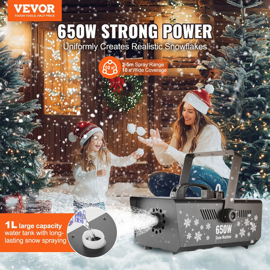 Snow Machine 650W Handheld Hanging Snow Making Machine for Holidays