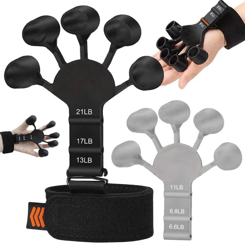 Finger Gripper Guitar Finger Exerciser 6 Resistant Strength Trainer Recovery Physical Equipment Hand Strengthener for Patients