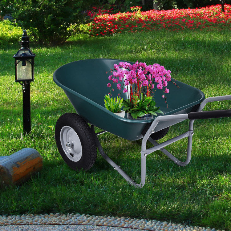 2 Tire Heavy-duty Dolly Utility Cart Wheelbarrow Garden Cart