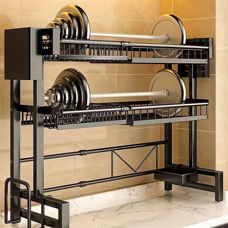 1 piece countertop dish storage drain rack