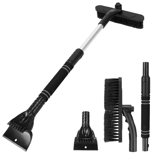3 In 1 Windshield Ice Scraper Extendable Car Snow Removal Tool