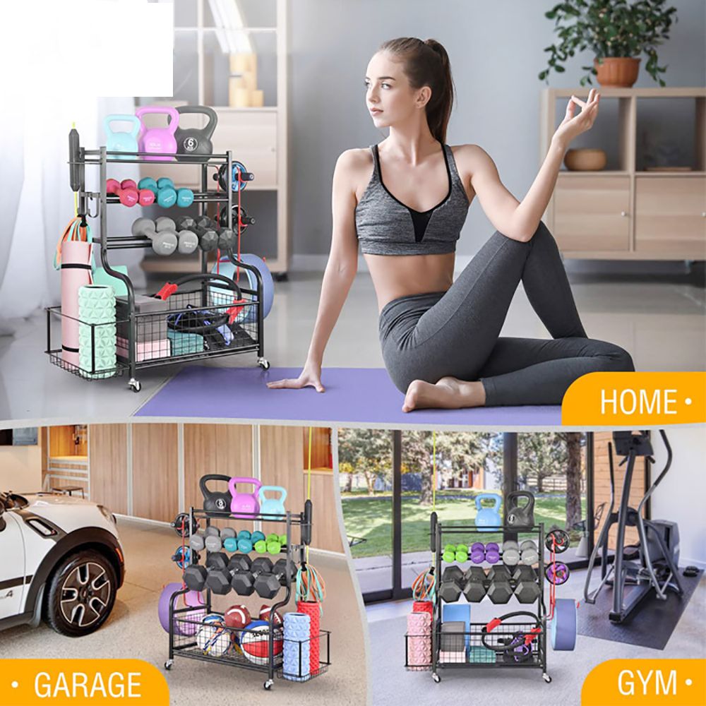 1 piece removable golf equipment storage rack basketball dumbbell roller sports gym storage rack