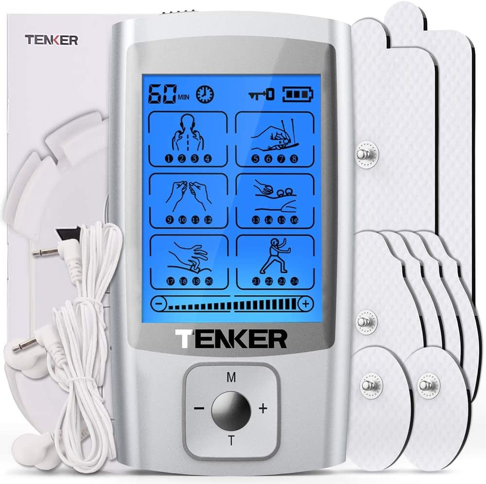 TENKER EMS TENS Unit with 8 Electrode Pads