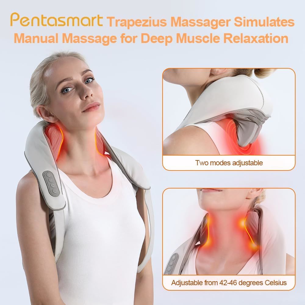 Neck Shoulder Back Massager With Heat