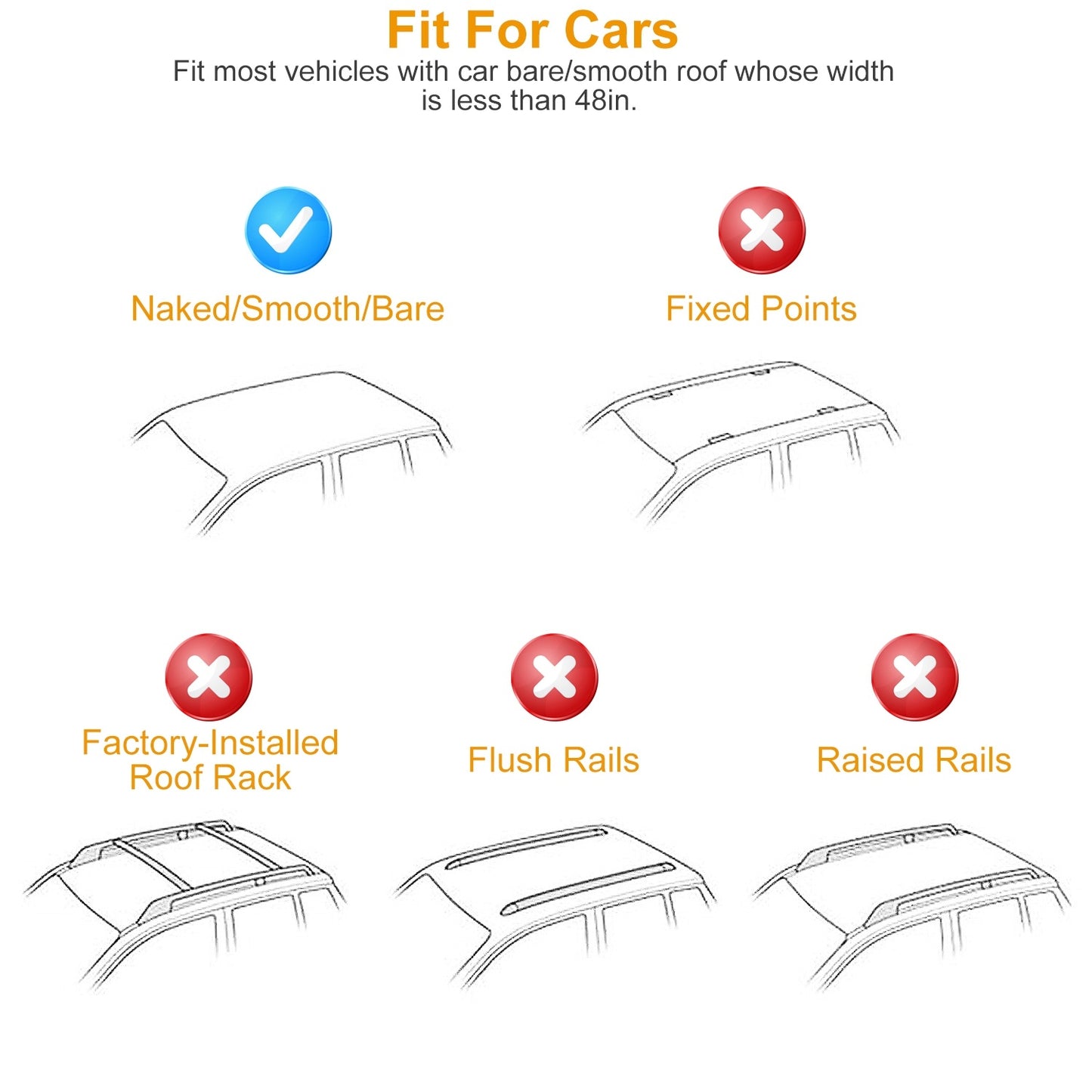 47.24in Universal Top Roof Rack Cross Bar