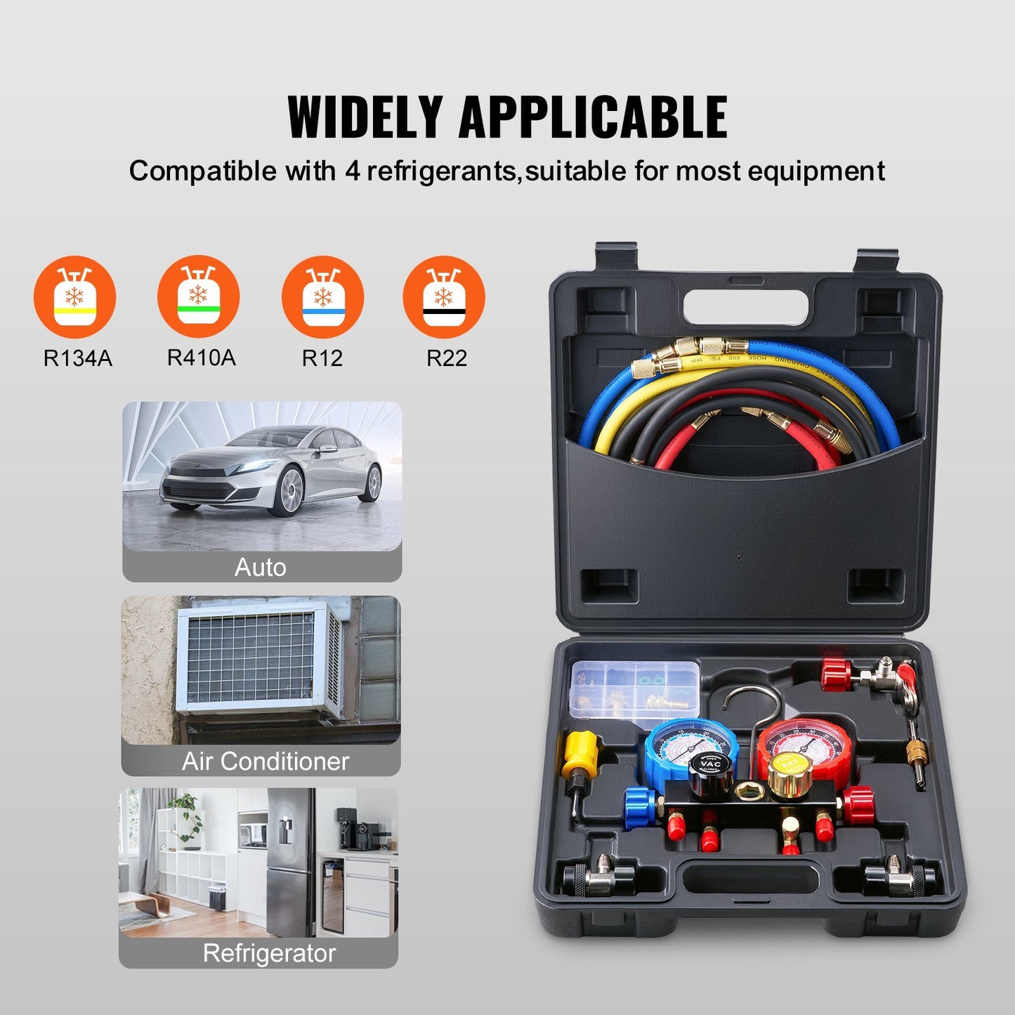 4 Way AC Gauge - AC Manifold Gauge Set