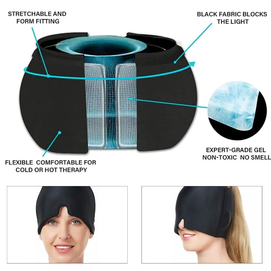 Migraine Relief Hat Gel Hot Cold Therapy Ice cap