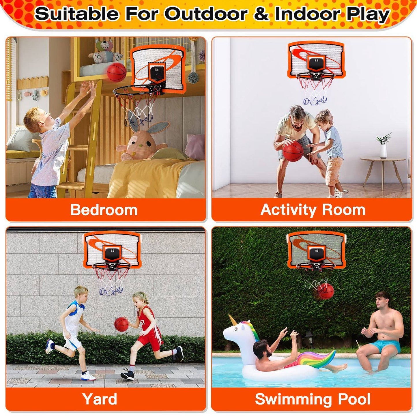 Indoor Mini Basketball Hoop Set