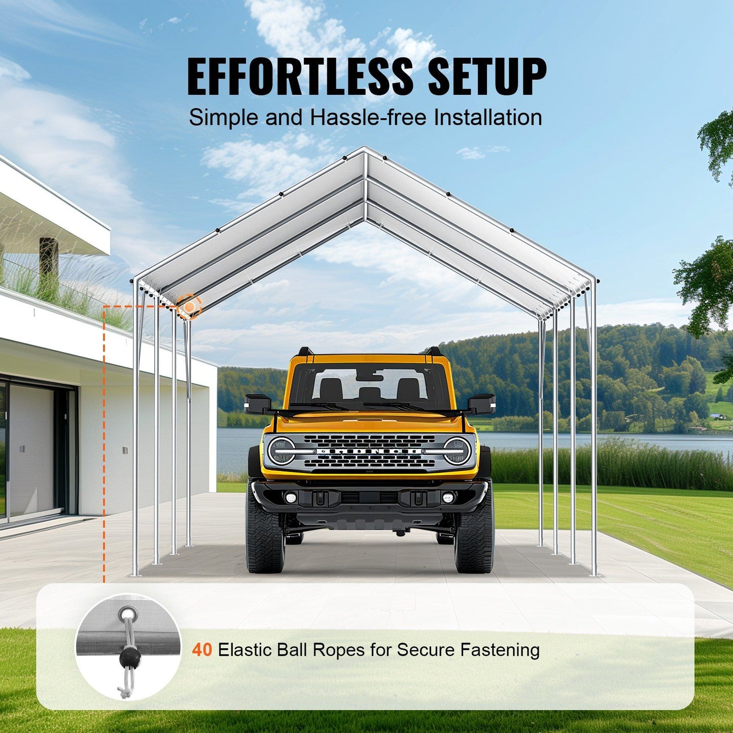 10 x 20 ft Carport Replacement Canopy Cover