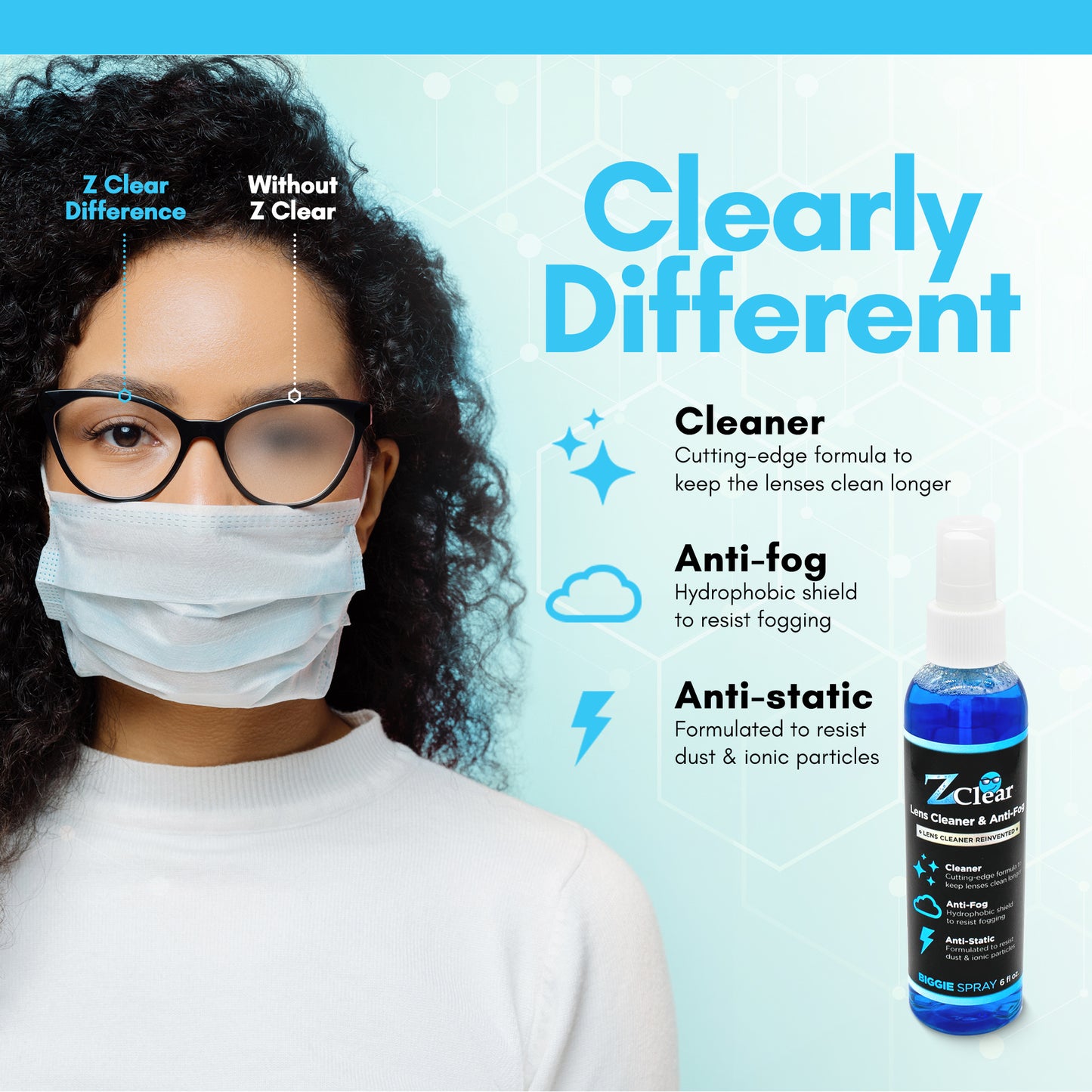Z Clear Anti Fog Lens Cleaner Spray 2 oz