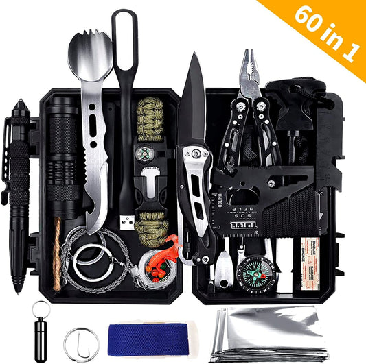 Emergency Survival Gear Kits 60 in 1