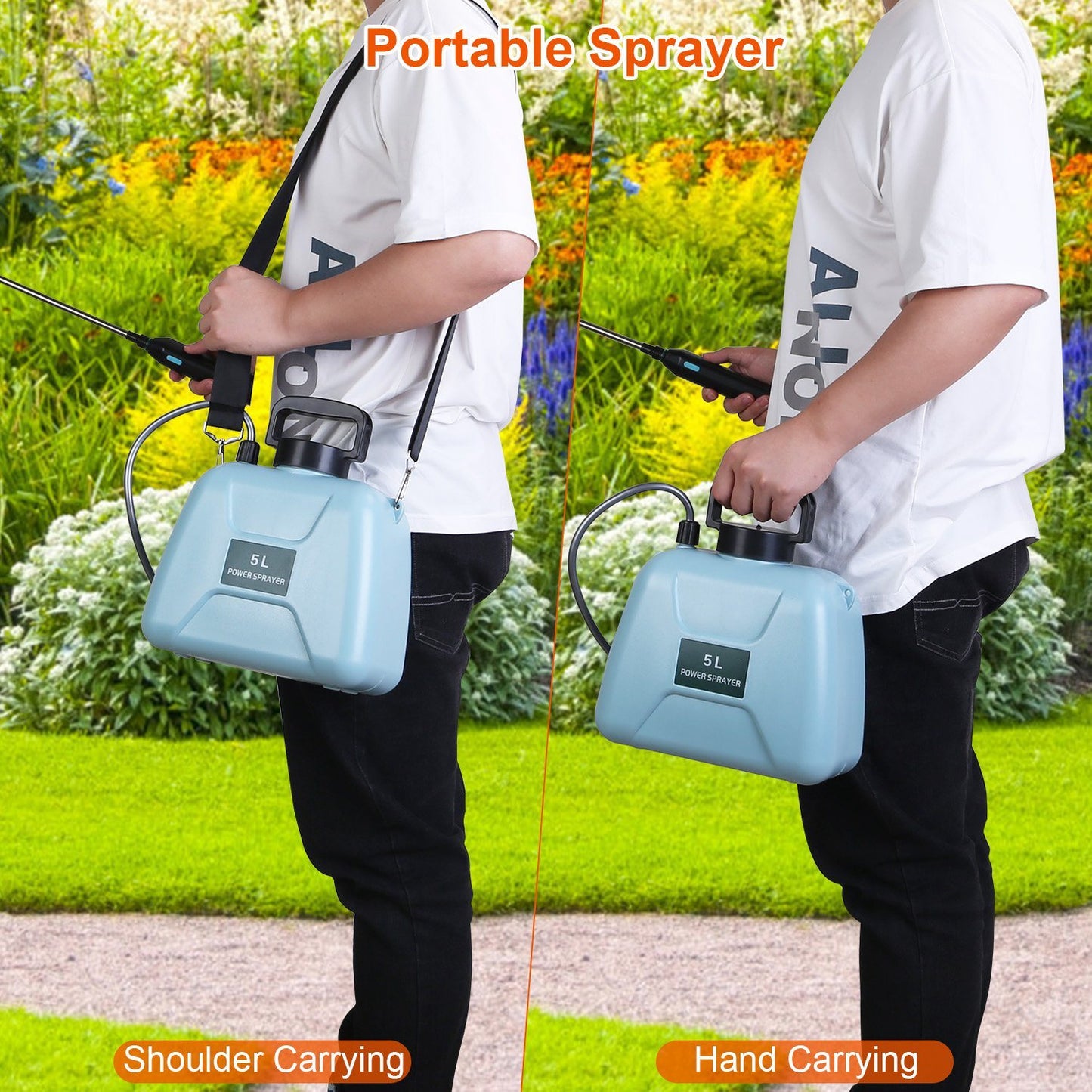 5L/1.3Gallon Electric Plant Sprayer Telescopic Rechargeable Garden Sprayer