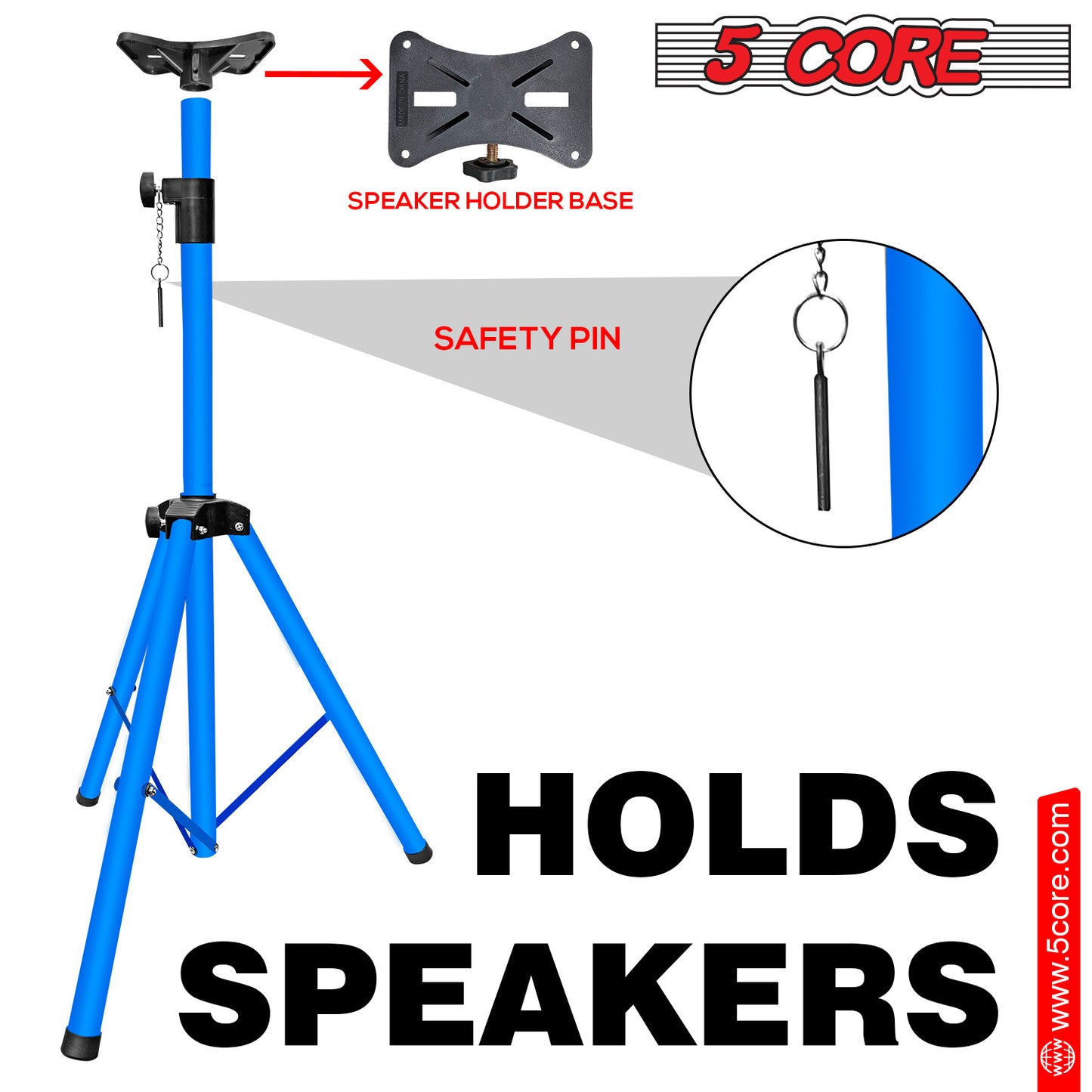 5 Core Speaker Stand Tripod Floor