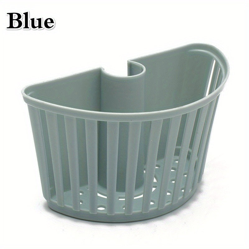 1PC Sink Plastic Hanging Basket; Faucet Rack Drainer Sponge Storage Rack Spout Holder Kitchen Bathroom Rack; 2.75*4.92in