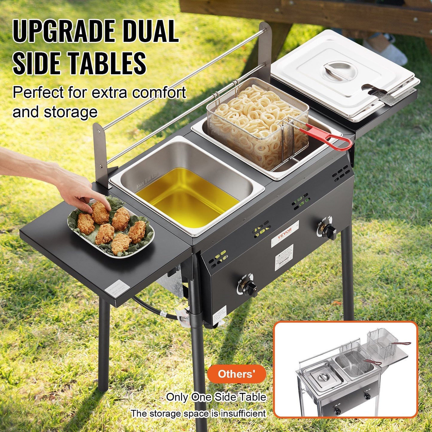 Outdoor Propane Deep Fryer/ Double Burners Commercial Fryer