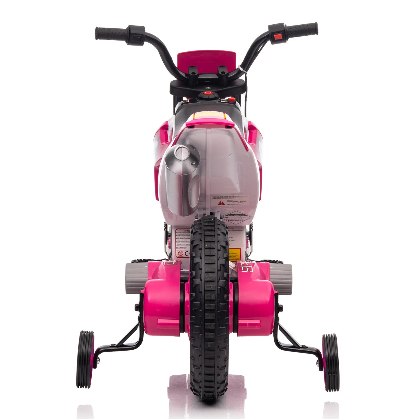 Motorcycle with Training Wheels - Magenta