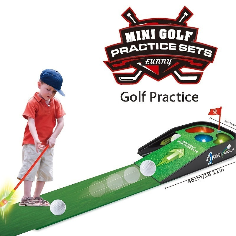 Children's Golf Course; Electric Indoor And Outdoor Sports Toys; Telescopic Putter Practice Bench Set