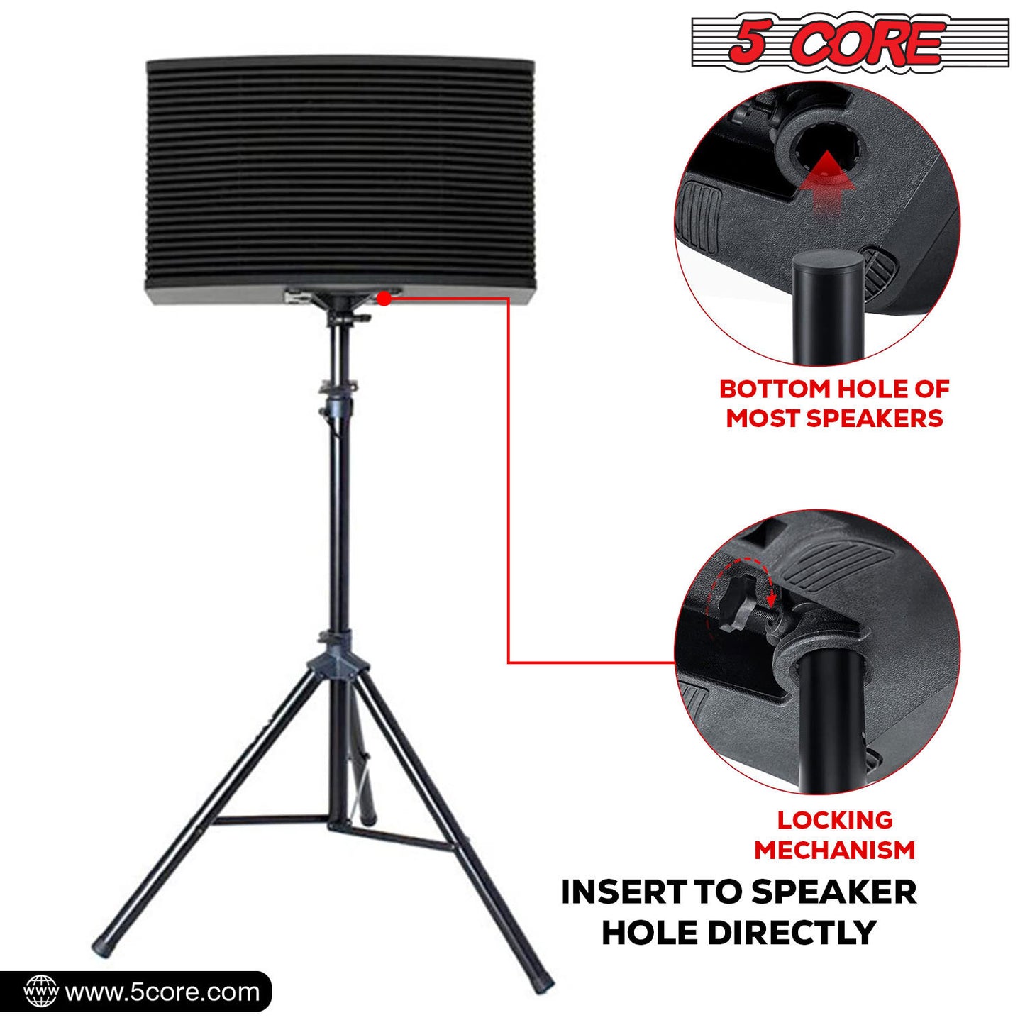 5 Core Speaker Stand Tripod Floor