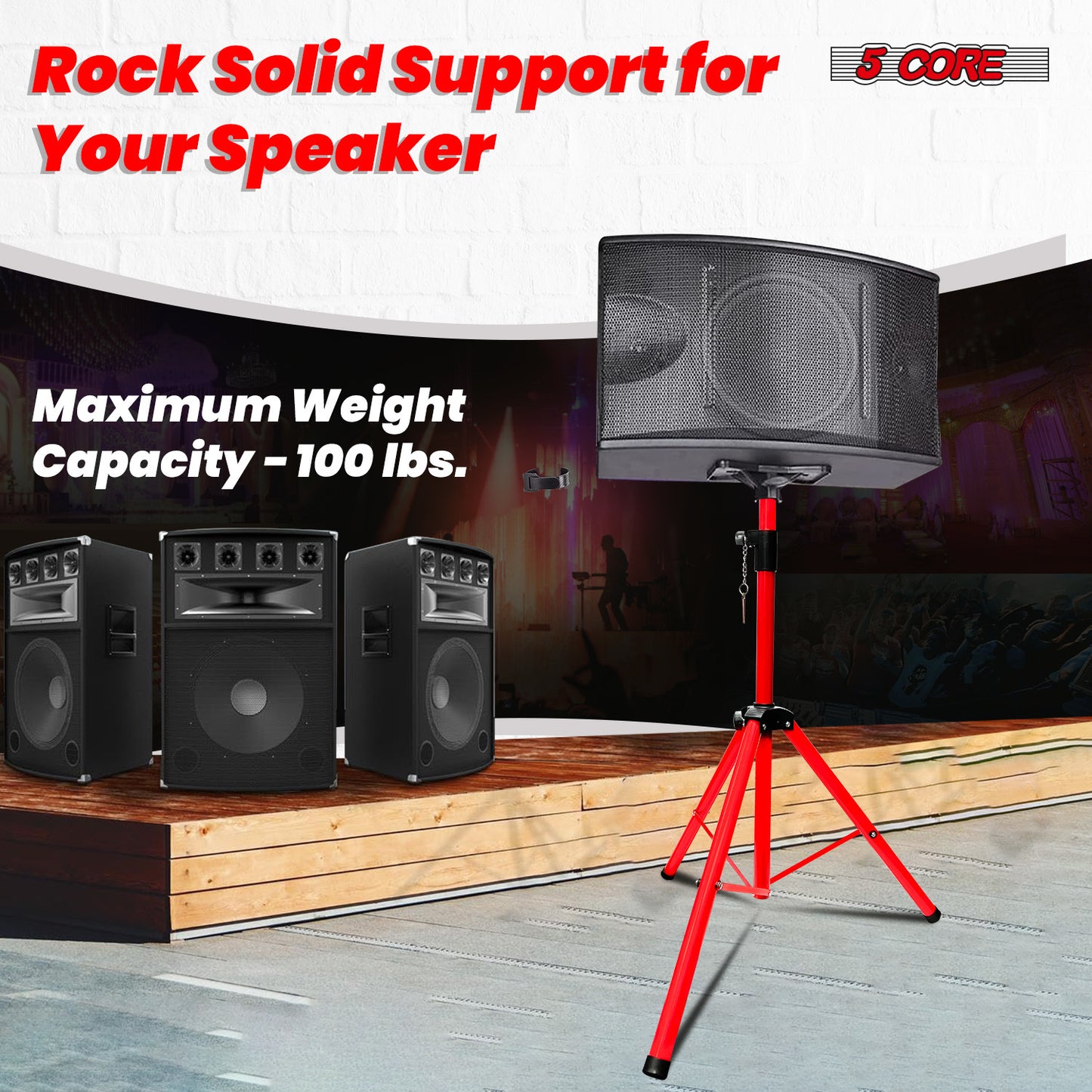 5 Core Speaker Stand Tripod Floor