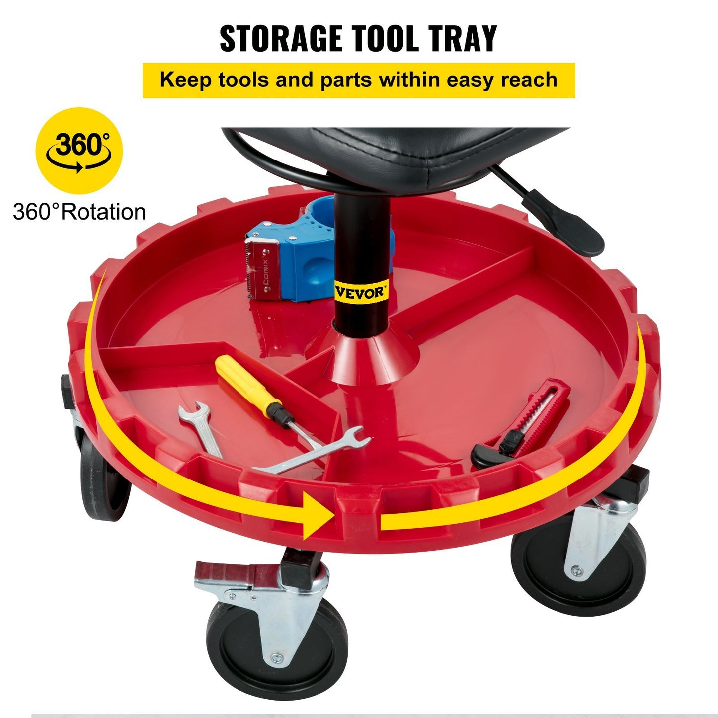 Rolling Garage Stool/ 300LBS Capacity