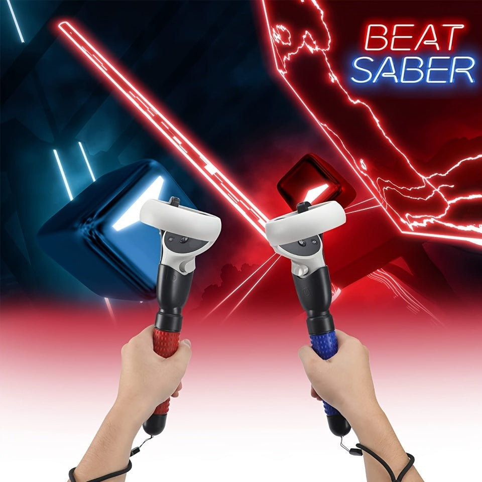 Controller Handle Extension Grips Accessories For Oculus Quest 2 Playing Beat Saber Golf Club Attachment First Person Tennis
