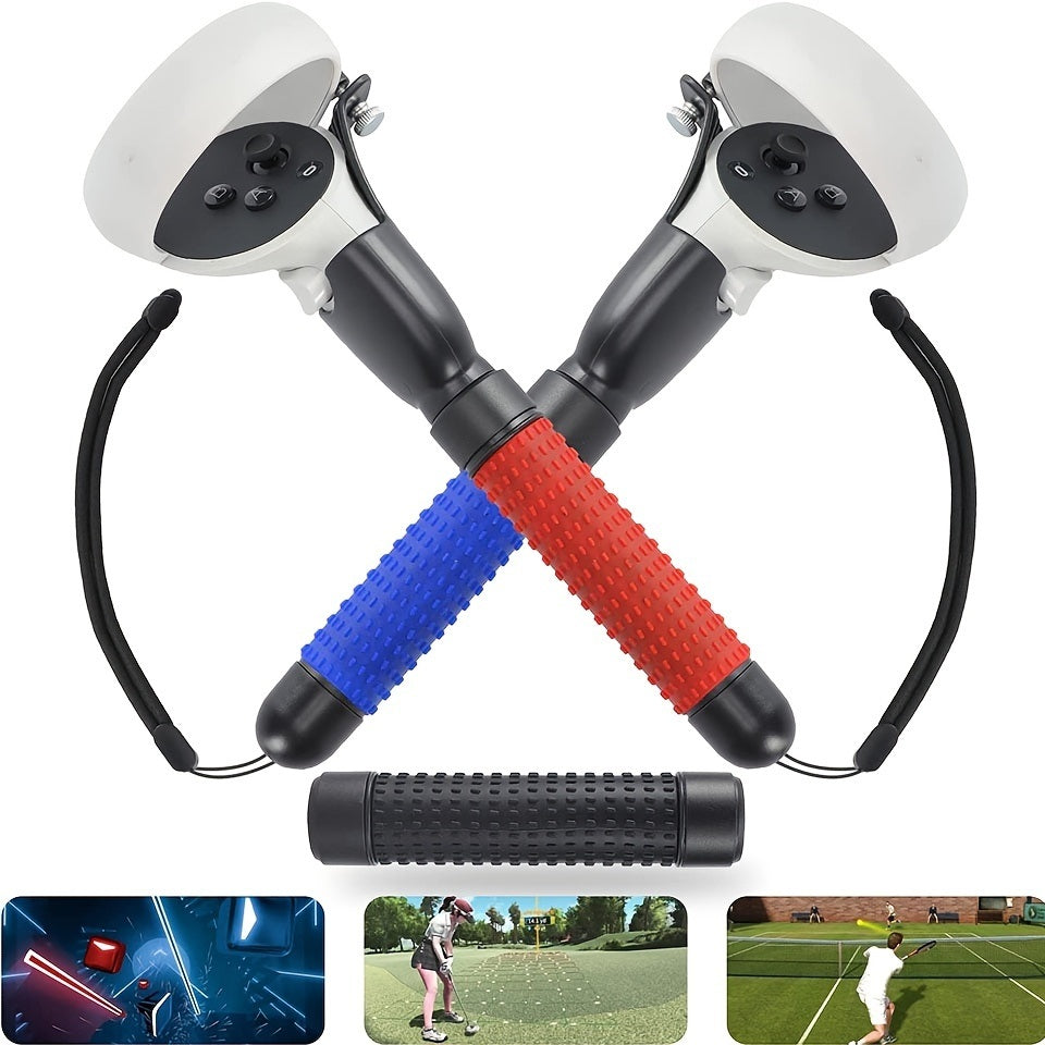 Controller Handle Extension Grips Accessories For Oculus Quest 2 Playing Beat Saber Golf Club Attachment First Person Tennis