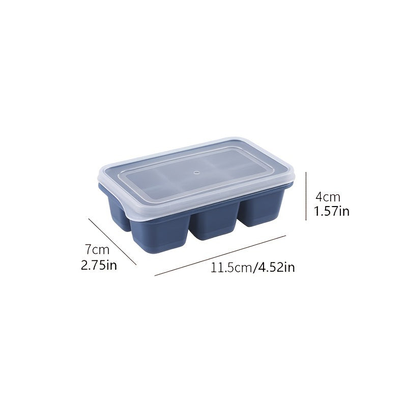 4.5*2.8*1.6in Ice Cube Ice Maker; Ice Box Freezer Mold; Quick Freezer; Home Refrigerator Homemade Frozen Ice Cubes; Ice Cube Mold Box With Lid