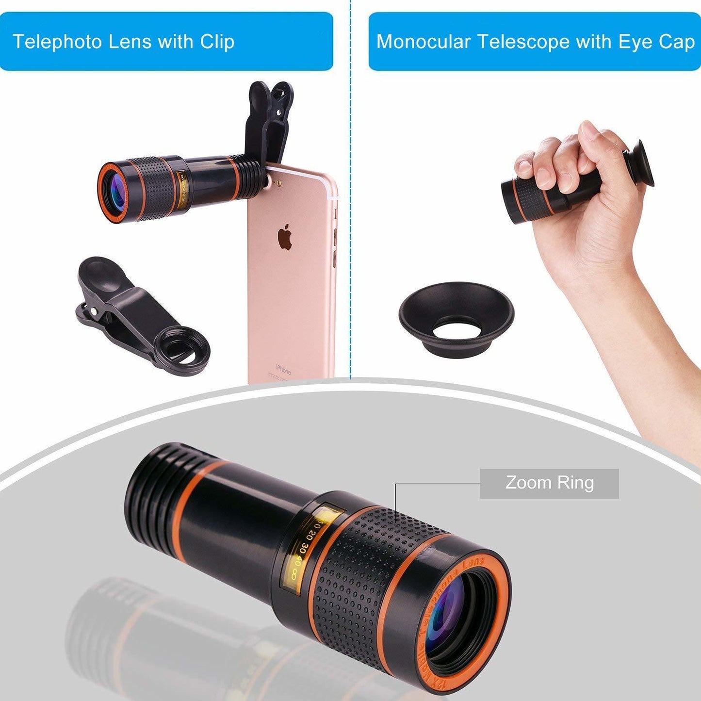 8x Long Focus Mobile Phone Lens