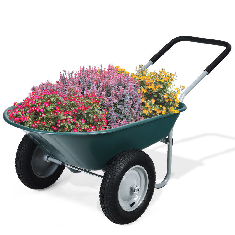 2 Tire Heavy-duty Dolly Utility Cart Wheelbarrow Garden Cart