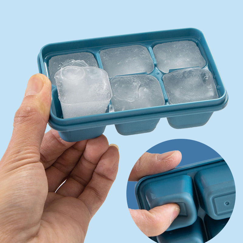 4.5*2.8*1.6in Ice Cube Ice Maker; Ice Box Freezer Mold; Quick Freezer; Home Refrigerator Homemade Frozen Ice Cubes; Ice Cube Mold Box With Lid