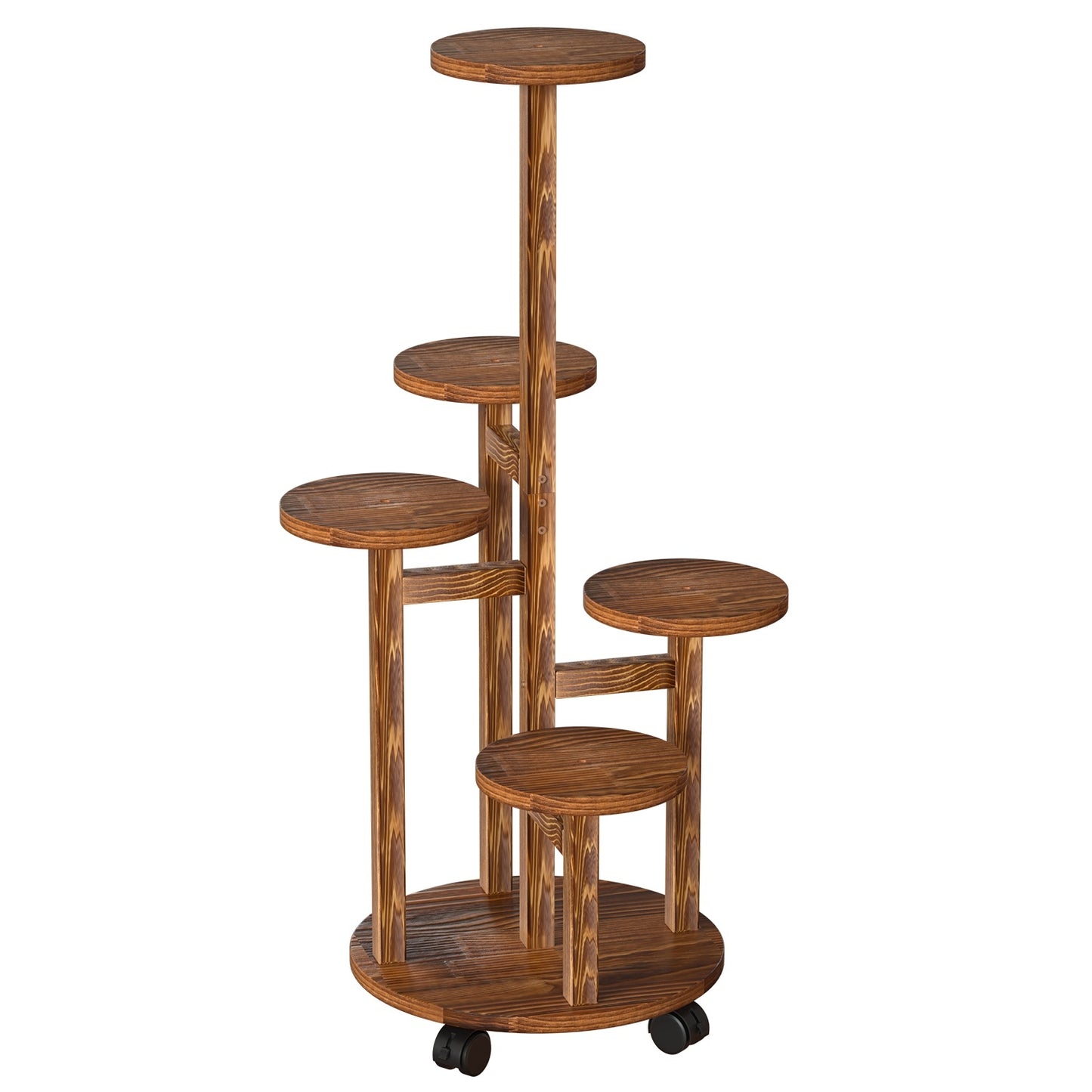 5 Tier Plant Stand with 4 Detachable Wheels