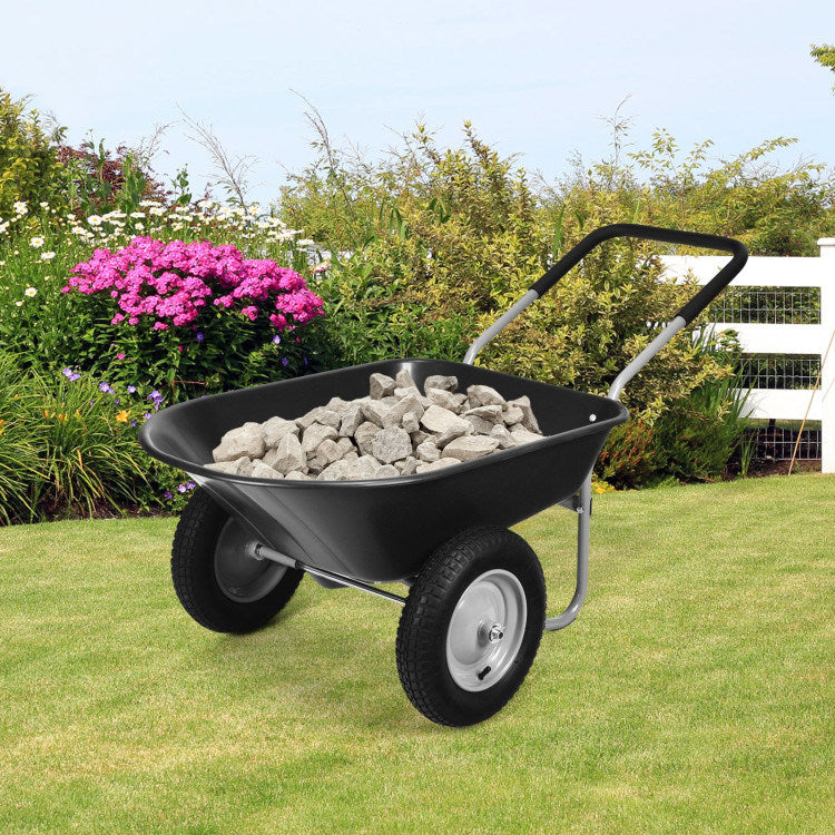 2 Tire Heavy-duty Dolly Utility Cart Wheelbarrow Garden Cart