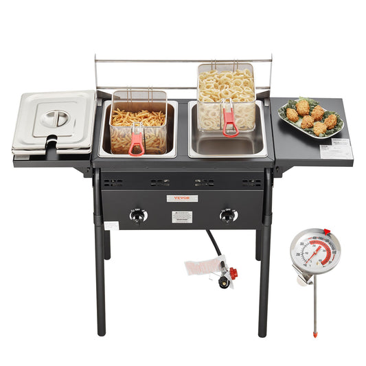 Outdoor Propane Deep Fryer/ Double Burners Commercial Fryer