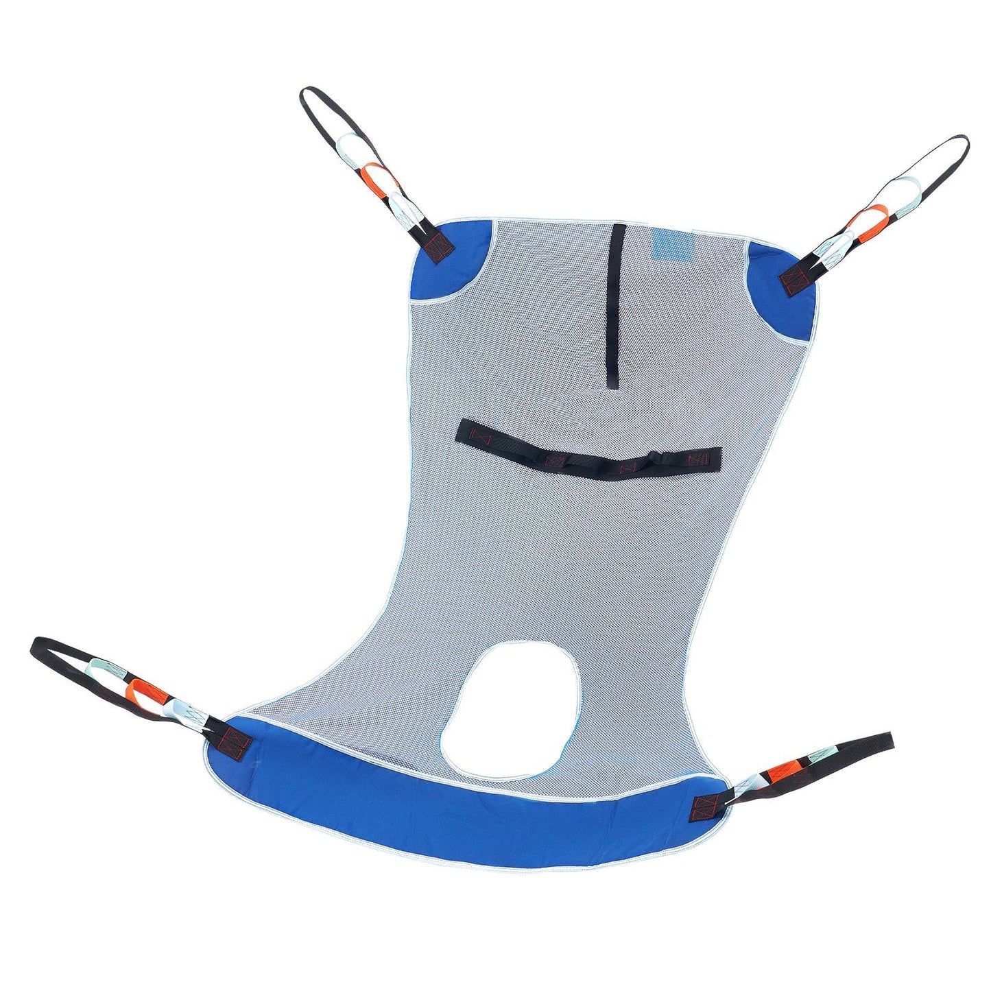 Full Body Patient Lift Sling with Commode Opening Medical Aid Sling L-Size, 147 x 105cm, 600LBS