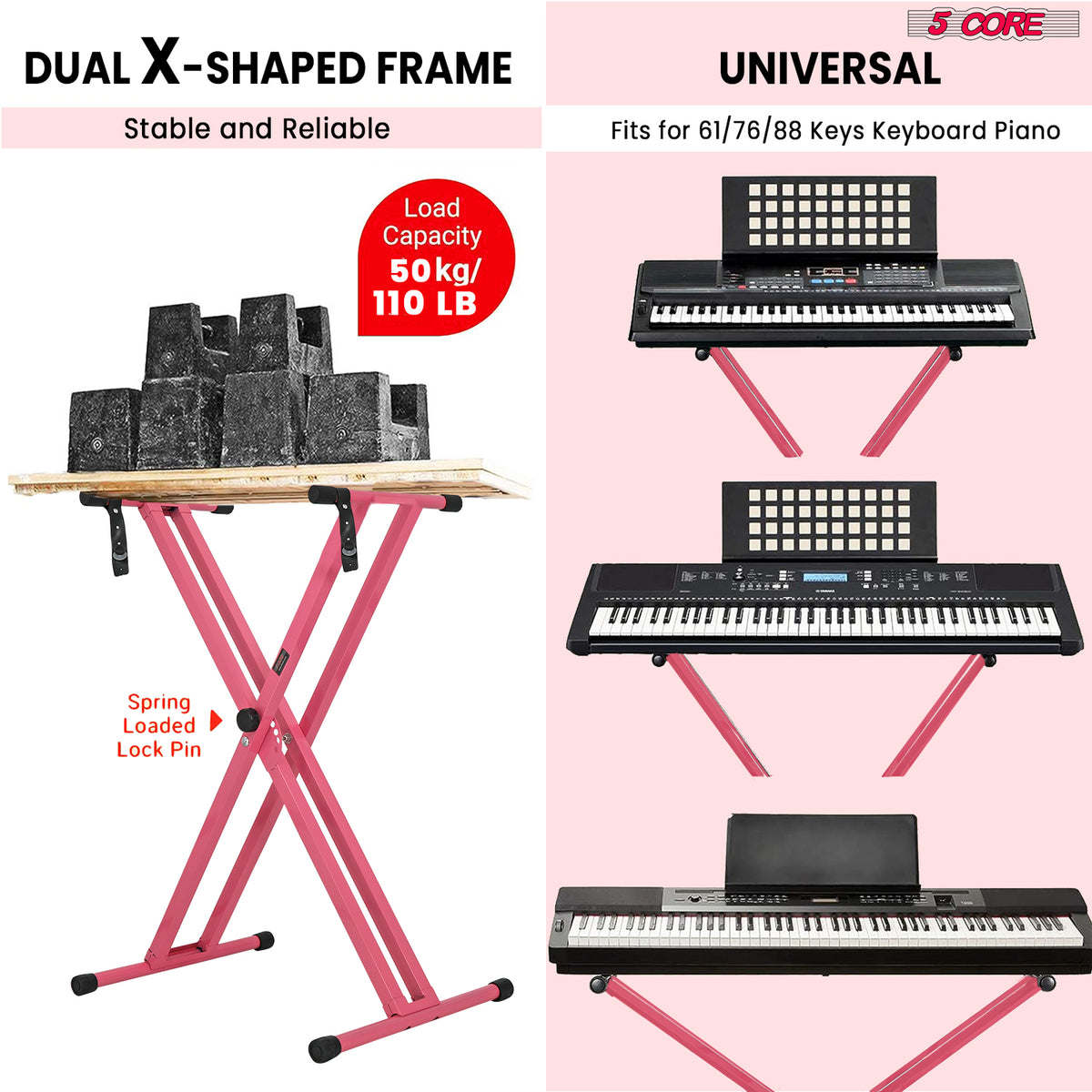 Adjustable X Style Heavy Duty Electric Key Board Casio Synth Holder