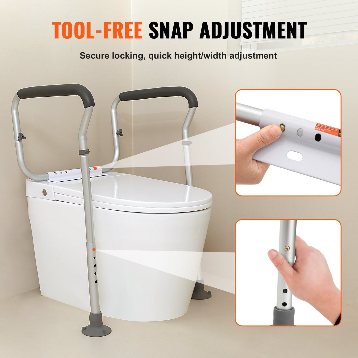 Toilet Safety Rail, Bathroom Toilet Seat Frame