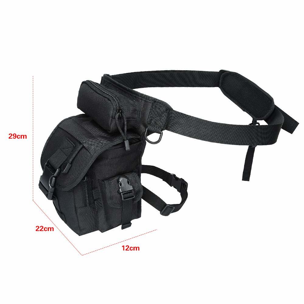 ANTARCTICA Waterproof Military Tactical Drop Leg Pouch Bag Type B Cross Over Leg Rig Outdoor Bike Cycling Hiking Thigh Bag